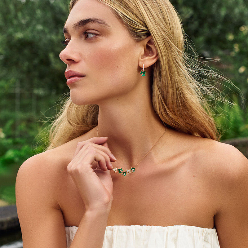 [New In] Malachite Bead Drop Earrings