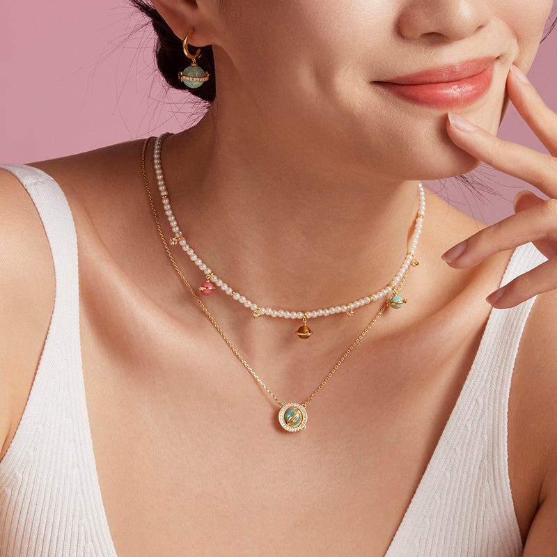 Heliocentric Freshwater Pearl Necklace